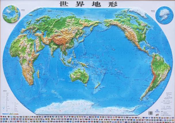 世界立體地形模型